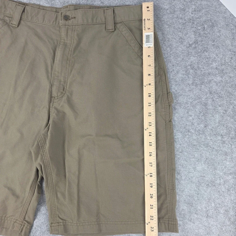 Carhartt Mens B147 LBR Canvas Carpenter Shorts Brown Original Fit 40